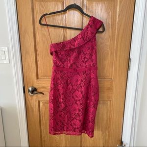 One Shoulder Lace Dress